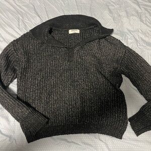 Zenana Outfitters Women's Black Cowl Neck Sweater